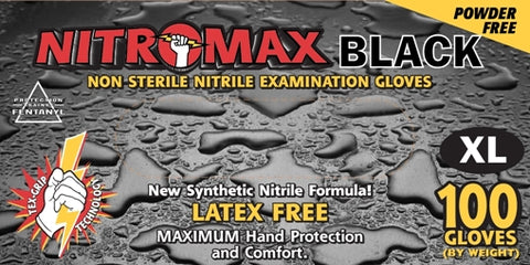 Nitromax Black Nitrile Powder-Free Exam 5 mil