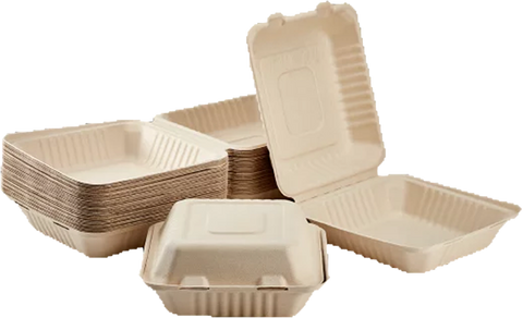 1 Compartment Biodegradable Bagasse Take Out Container