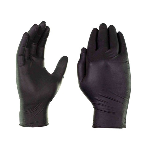 AMMEX Professional Black Nitrile Exam Gloves-ABNPF