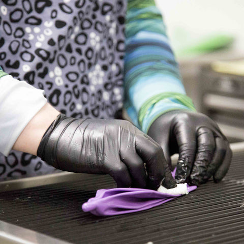 AMMEX Professional Black Nitrile Exam Gloves-ABNPF