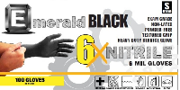 6X High-Risk Black Nitrile Exam Gloves