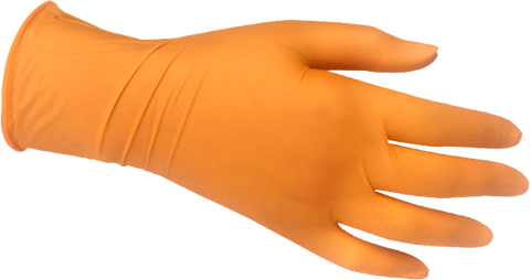 AdvanceFit Orange Nitrile Gloves with CCF