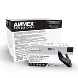 AMMEX Professional Black Nitrile Exam Gloves-ABNPF