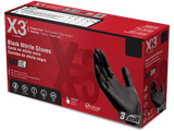 X3 Black Industrial Nitrile Gloves BX3