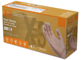 X3 Industrial Clear Vinyl Gloves GPX3