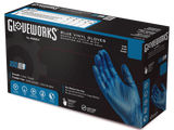 Gloveworks black industrial vinyl gloves. IVBKPF