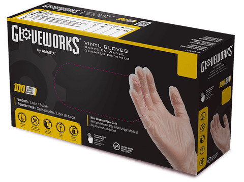 Gloveworks Industrial Clear Vinyl Glove IVPF