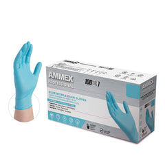 AMMEX Professional Blue Nitrile Exam Gloves APFN