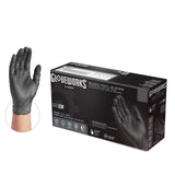 Gloveworks black industrial vinyl gloves. IVBKPF