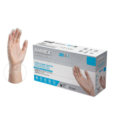 AMMEX Professional Clear Vinyl Exam Glove VPF