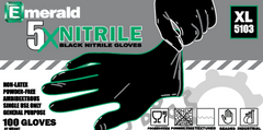 Emerald 5X Black Nitrile Powder-Free General Purpose 5 Mil