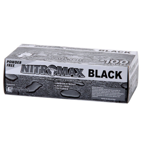 Nitromax Black Nitrile Powder-Free Exam 5 mil