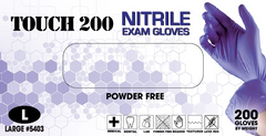 Touch 200 Blue Nitrile Exam Gloves