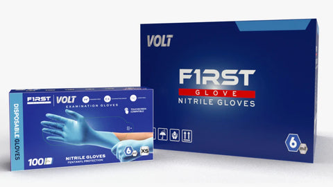 Volt 6 Mil Blue Nitrile Exam Gloves