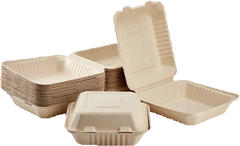 1 Compartment Biodegradable Bagasse Take Out Container